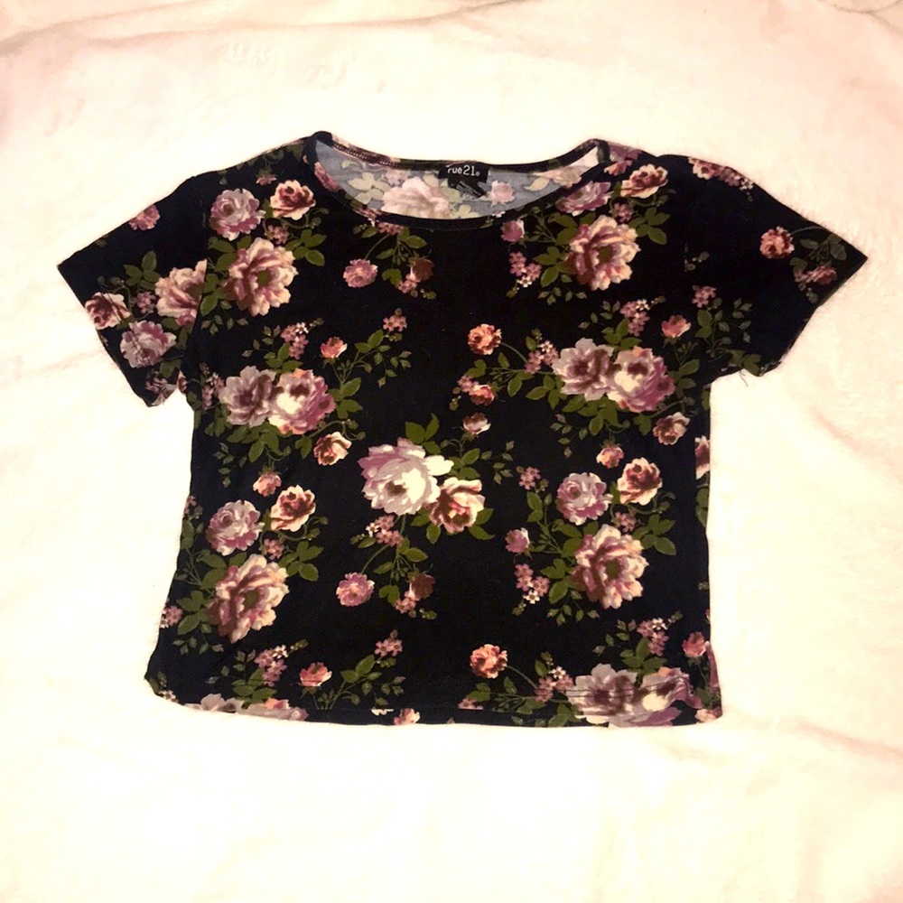 Flower pattern crop top